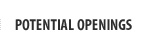 potential openings